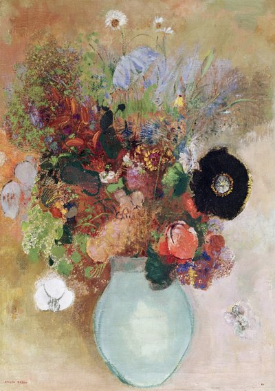 Blumen in einer grünen Vase, 1910 von Odilon Redon